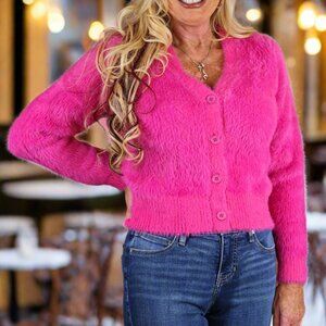 NWT Molly Bracken Fuchsia Cardigan